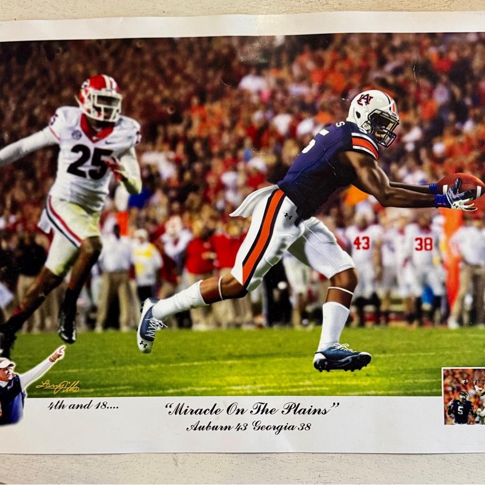 Miracle On The Plains Football Art Print
